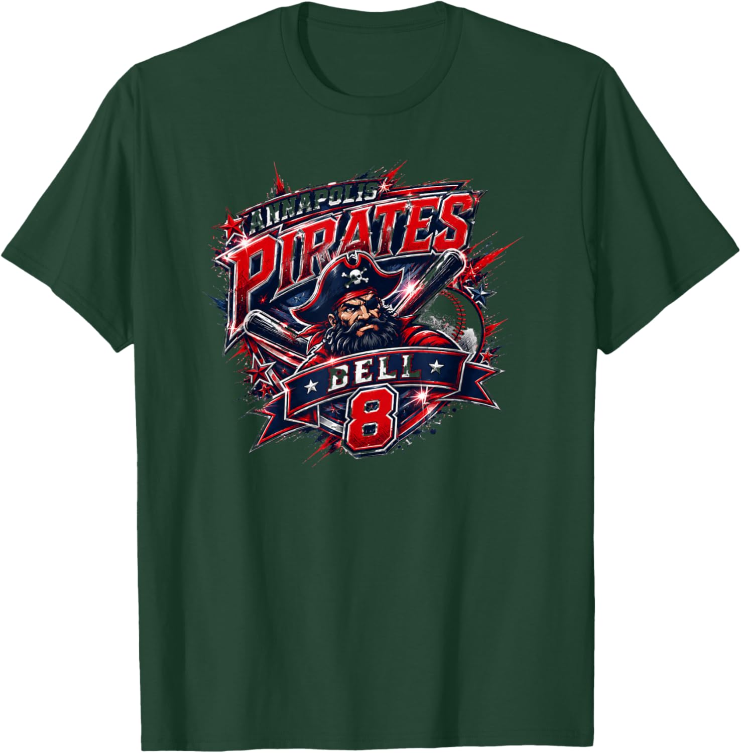 Baseball Noah Bell T-Shirt - T-Shirt | Forest