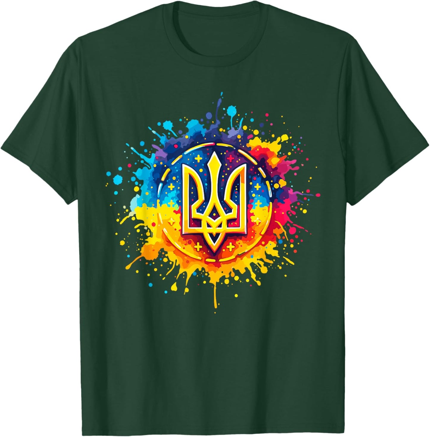 Ukraine Tryzub Ukrainian Trident T-Shirt - T-Shirt | Forest