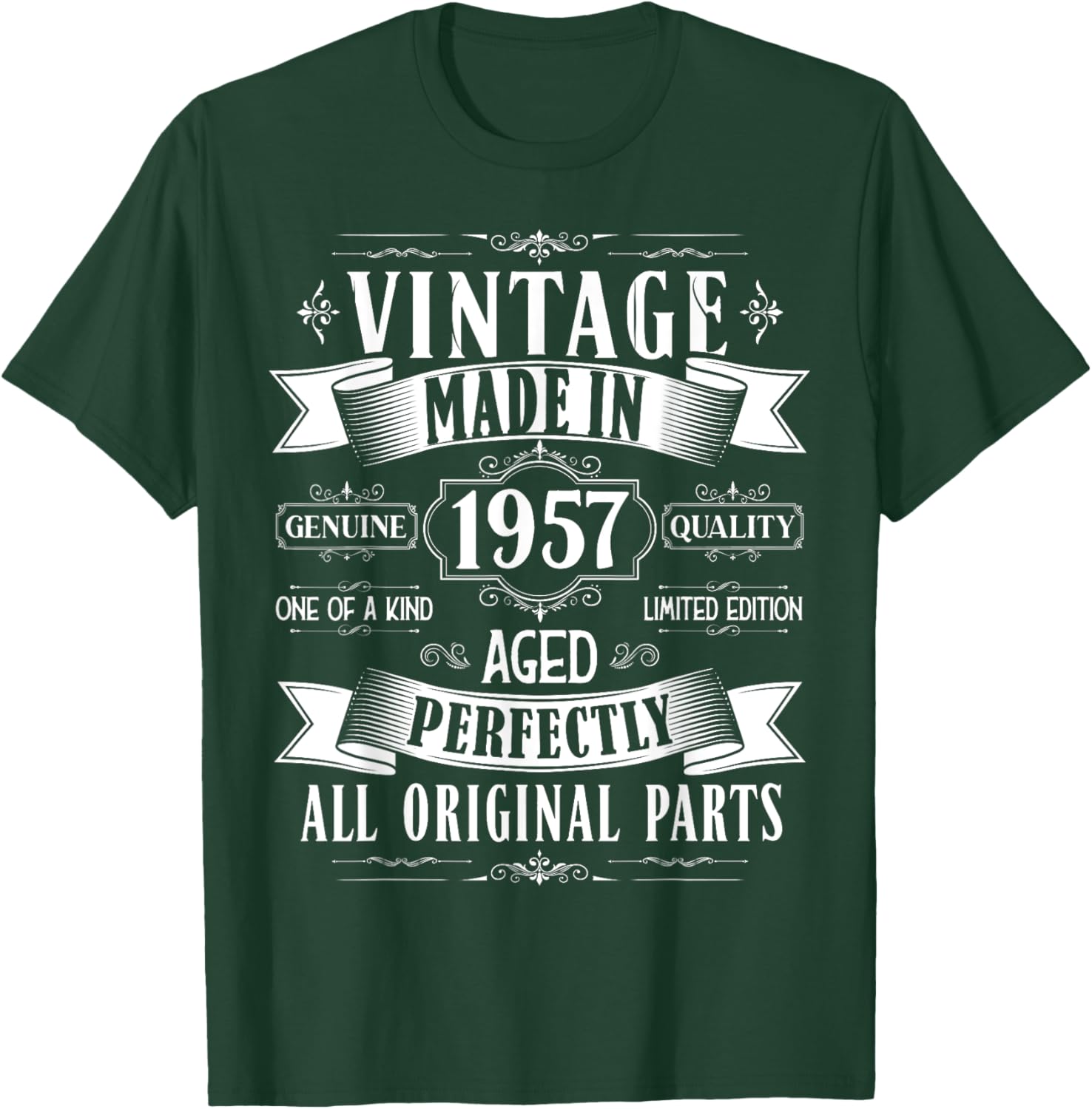 Vintage 68th birthday men Born 1957 68 years old Bday T-Shirt - T-Shirt | Forest