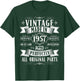 Vintage 68th birthday men Born 1957 68 years old Bday T-Shirt - T-Shirt | Forest