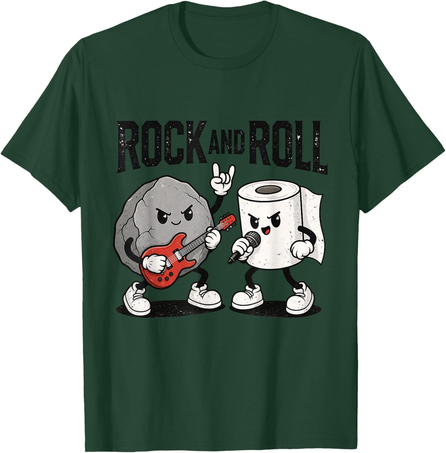 Funny Rock and Roll Band Pun Music Lover T-Shirt - T-Shirt | Forest