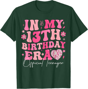 Retro in My 13th Birthday Era 13 Years Old Official Teenager T-Shirt - T-Shirt | Forest
