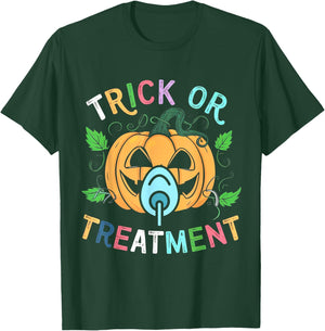 Trick Or Treatment OT Respiratory Therapist Halloween 2025 T-Shirt - T-Shirt | Forest