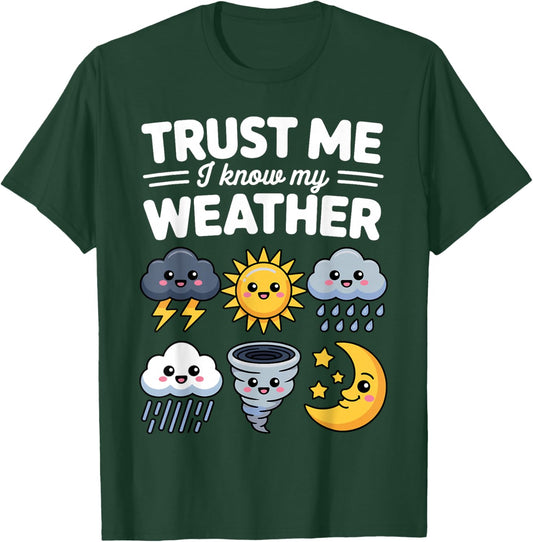Funny Meteorologist Art Women Weather Meteorology T-Shirt - T-Shirt | Forest