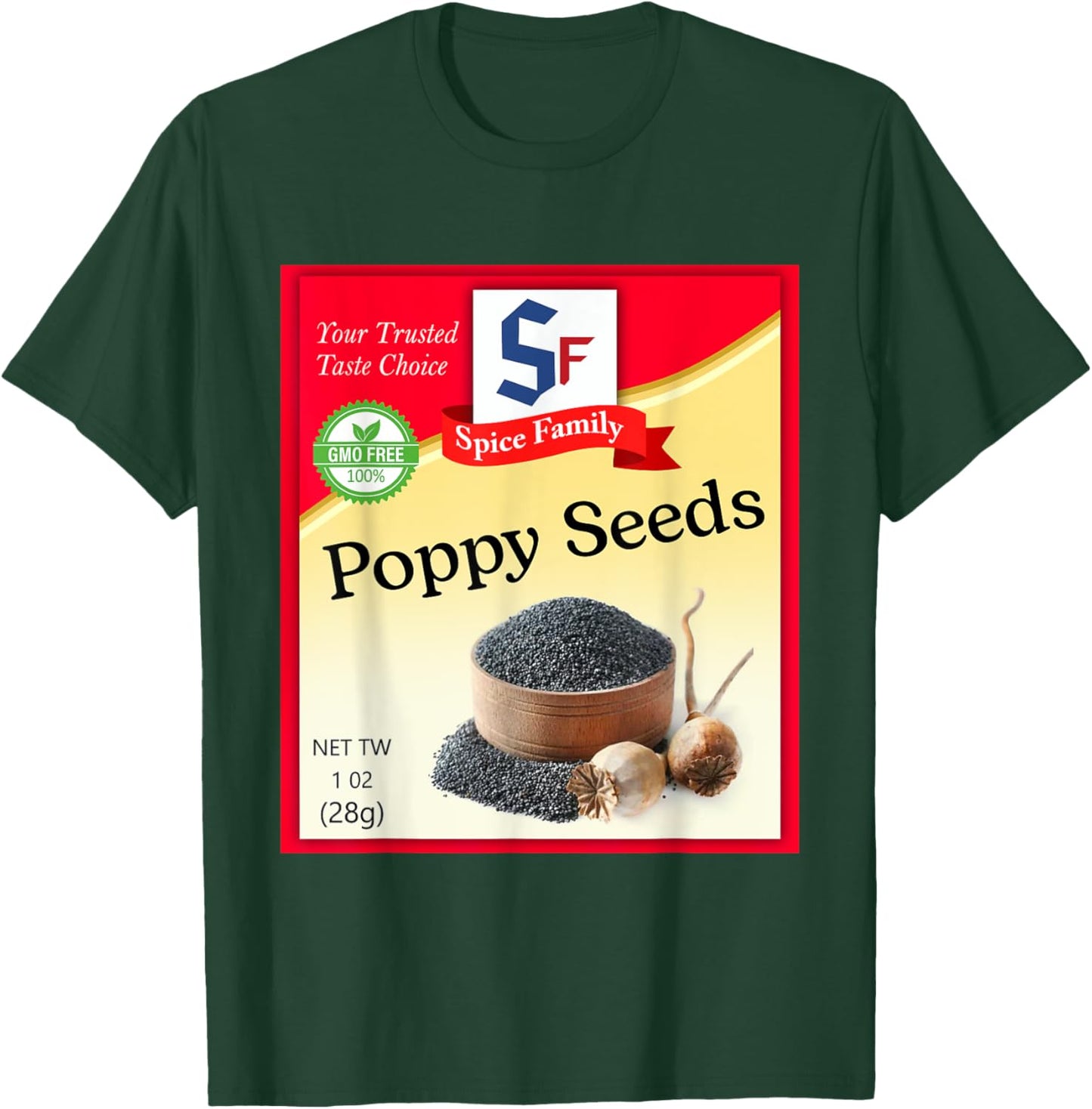 Poppy Seeds Condiment Costume Holiday Spice Costumes T-Shirt - T-Shirt | Forest