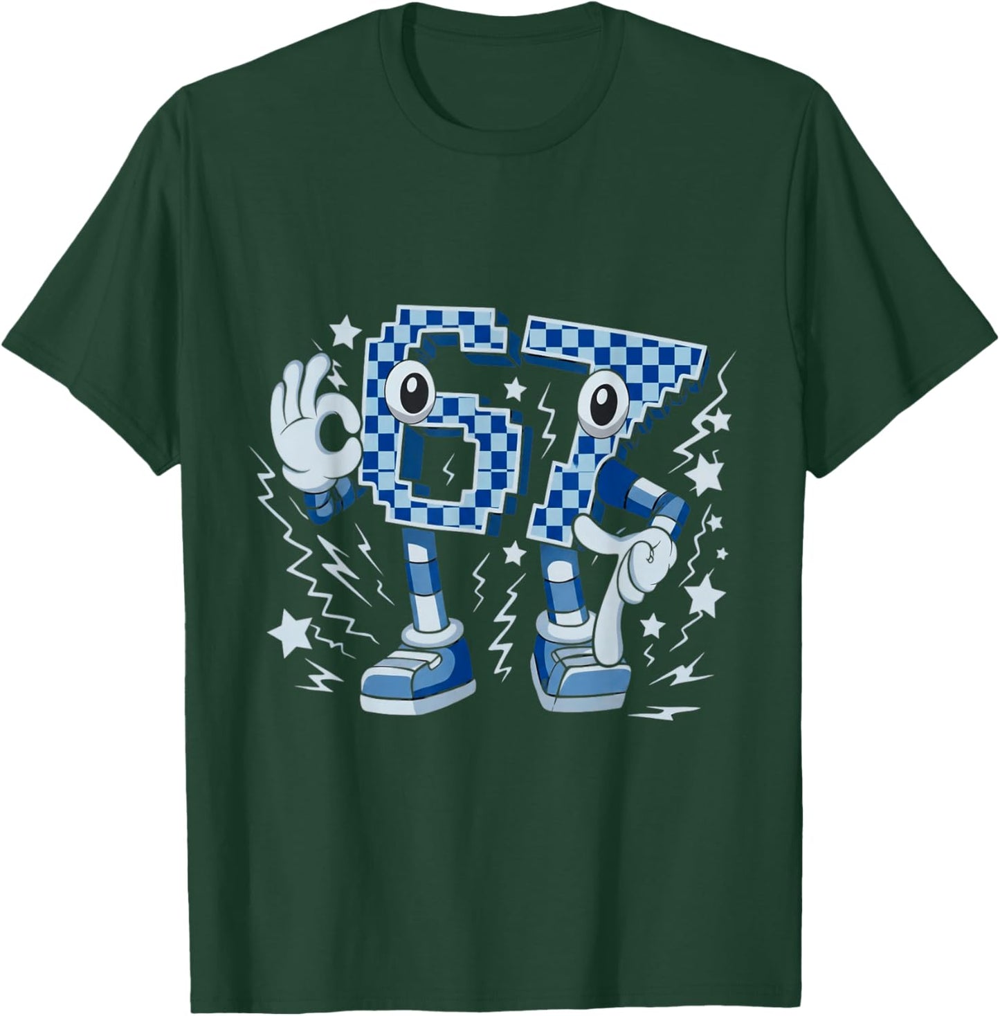 67 Six Seven 6-7 Brainrot T-Shirt - T-Shirt | Forest