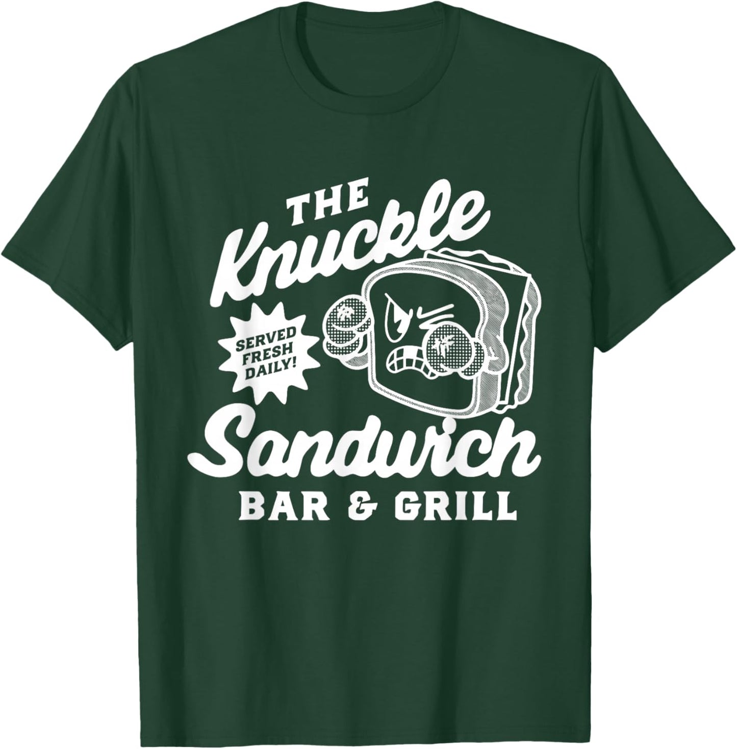 The Knuckle Sandwich Bar & Grill Fighting Joke Bar Humor T-Shirt - T-Shirt | Forest