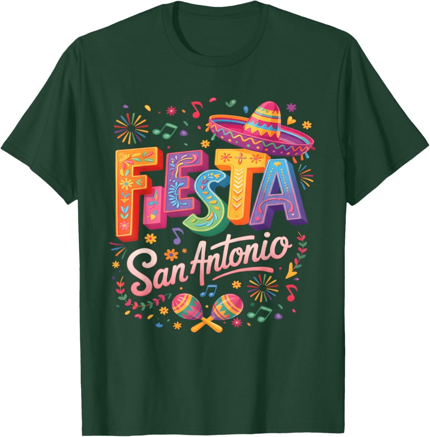 Fiesta Squad San Antonio Texas Cinco De Mayo Lets Fiesta T-Shirt - T-Shirt | Forest