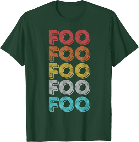 Vintage Retro Foo T-Shirt - T-Shirt | Forest