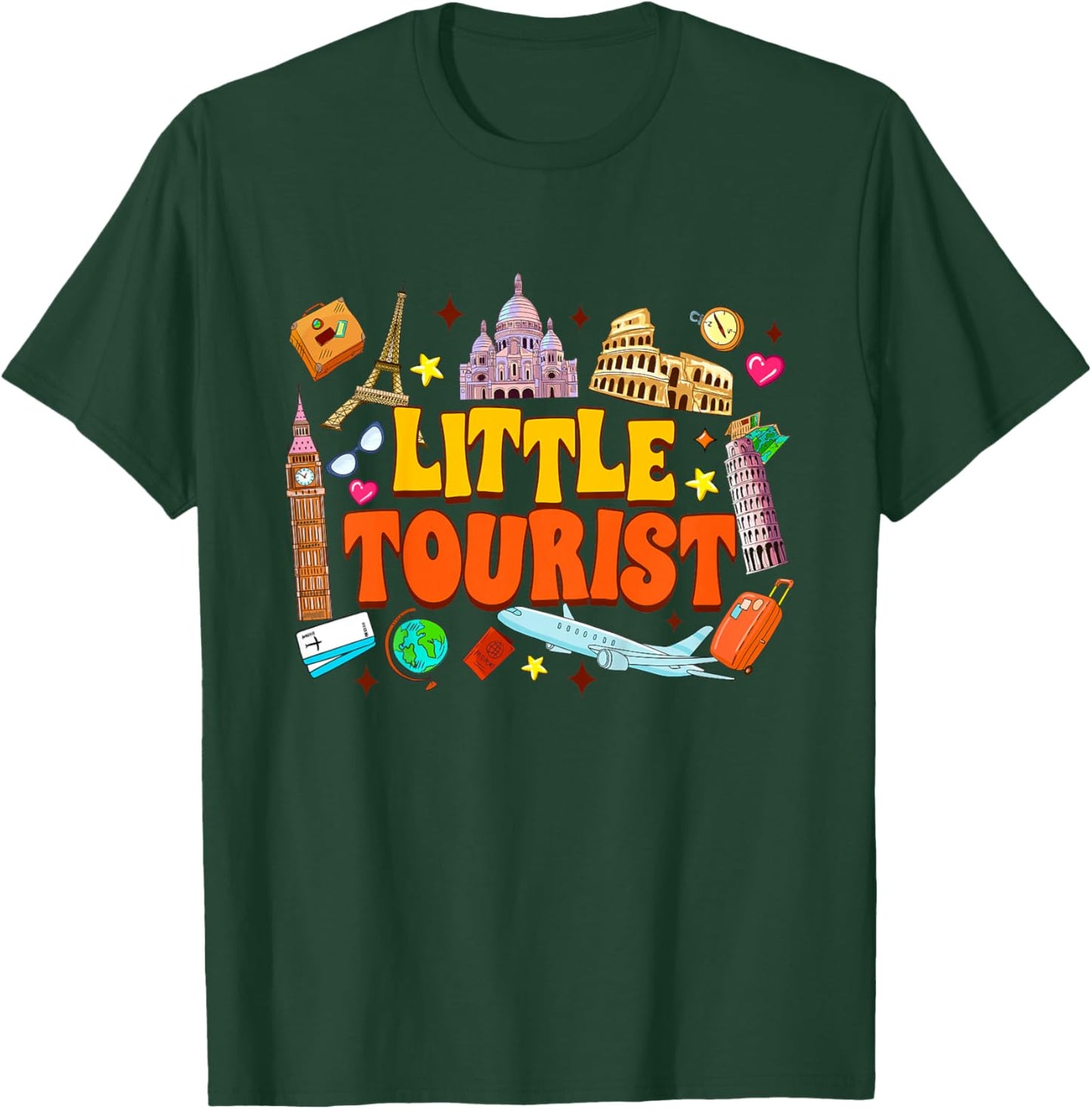 Kids Traveling Lover Europe Vacation London Paris Little Tourist T-Shirt - T-Shirt | Forest