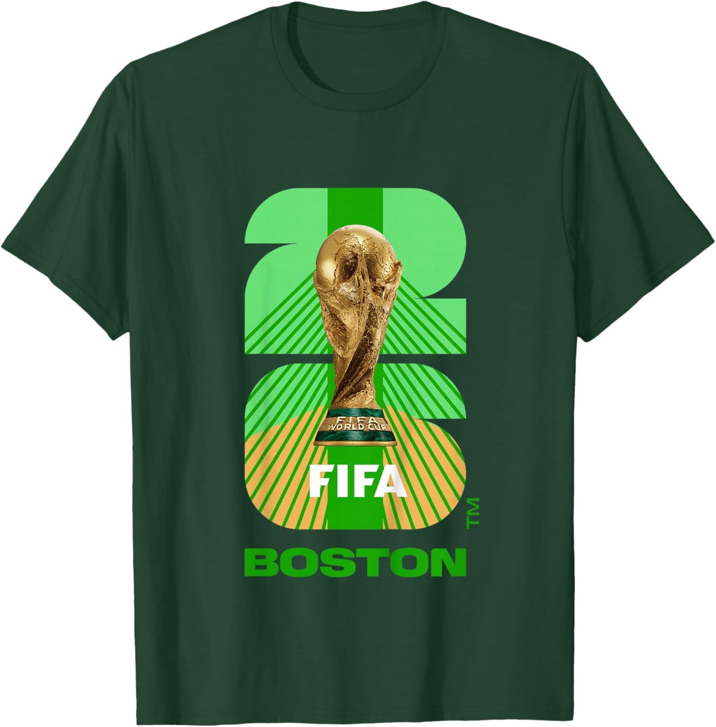 Kinder Boston Pokal FIFA World Cup 26 Farbe T-Shirt - T-Shirt | Forest