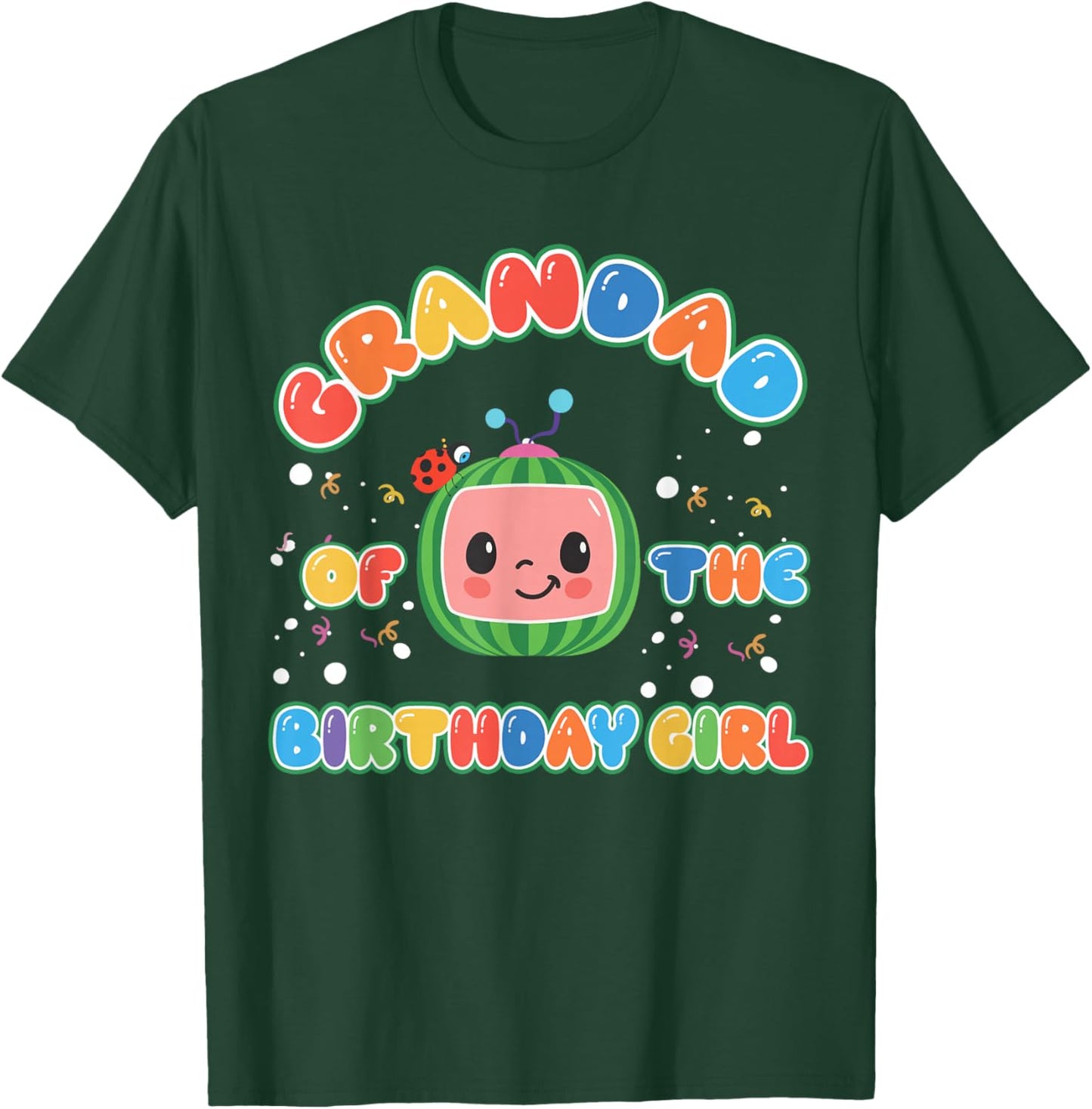 Grandad Of The Birthday Girl Melon Family Matching Funny T-Shirt - T-Shirt | Forest