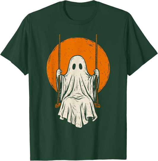 Retro Vintage Ghost Swing Halloween Costume Men Women Kids T-Shirt - T-Shirt | Forest