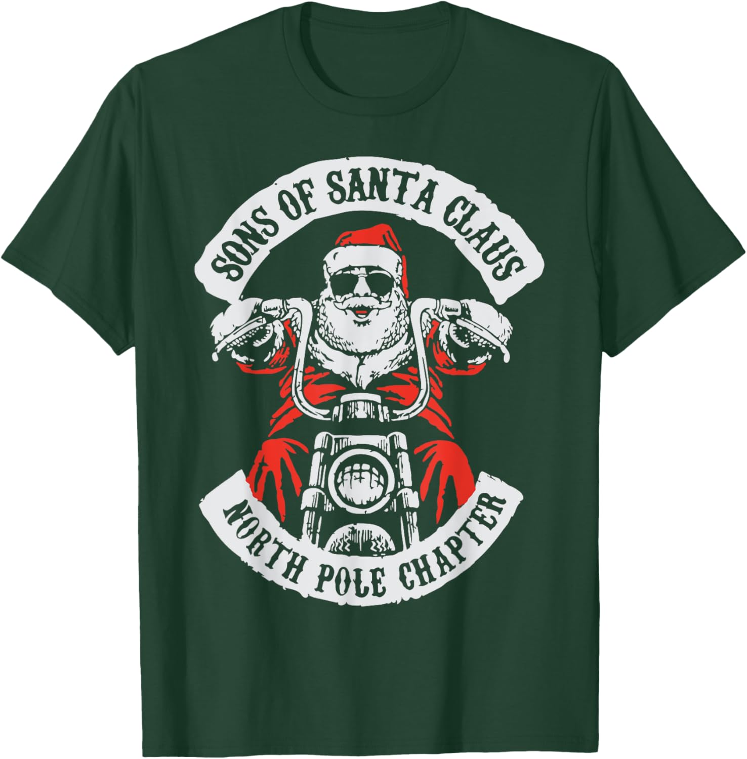 Sons Of Santa Claus North Pole Chapter Funny Christmas Quote T-Shirt - T-Shirt | Forest
