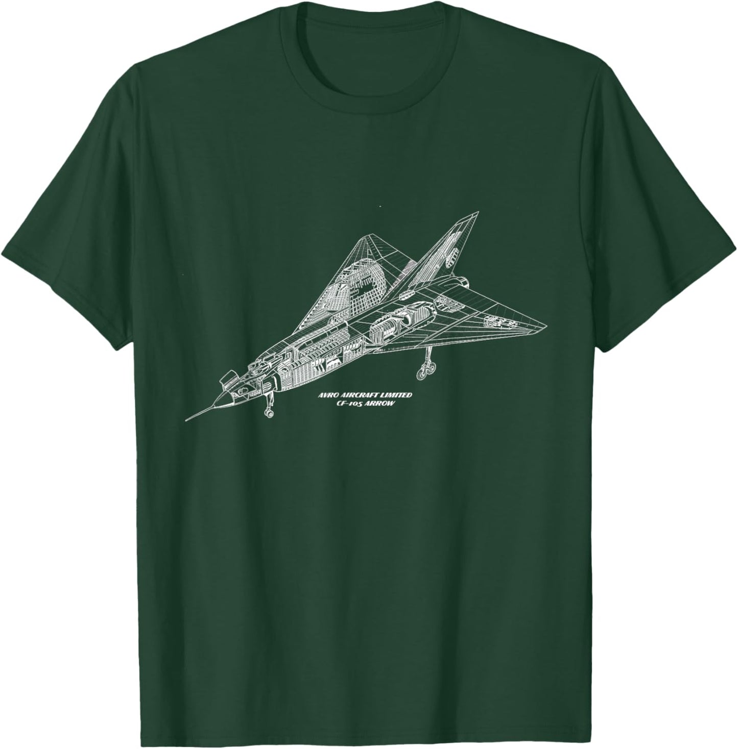 Avro Arrow CF-105 Technical Drawing T-Shirt - T-Shirt | Forest