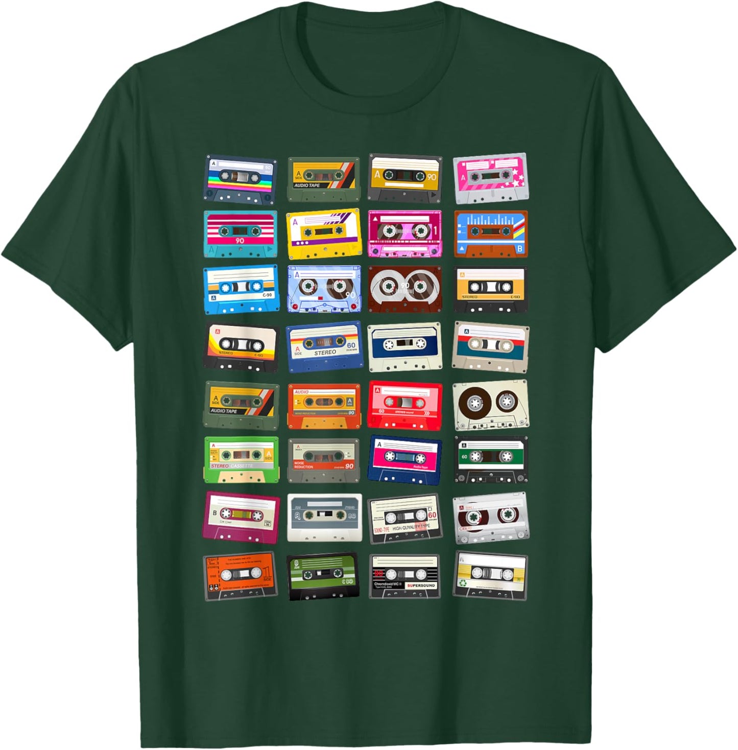 Cassette Audio Vintage 70s 80s 90s T-Shirt - T-Shirt | Forest