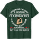 Spoiled Wife of Grumpy Veteran Funny Wife Queen T-Shirt - T-Shirt | Forest