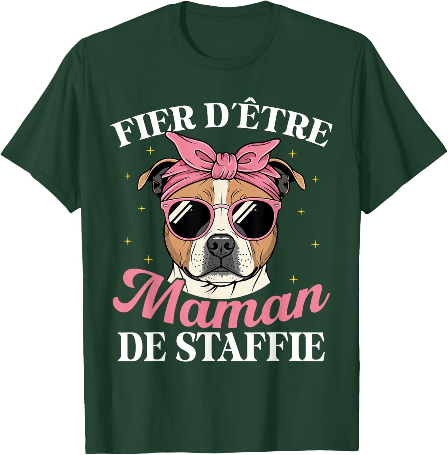 Proud To Be Mom Of Staffie Dog Woman T-Shirt - T-Shirt | Forest