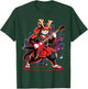 Japanese Samurai Cat Playing Electric Guitar Player T-Shirt - T-Shirt | Forest