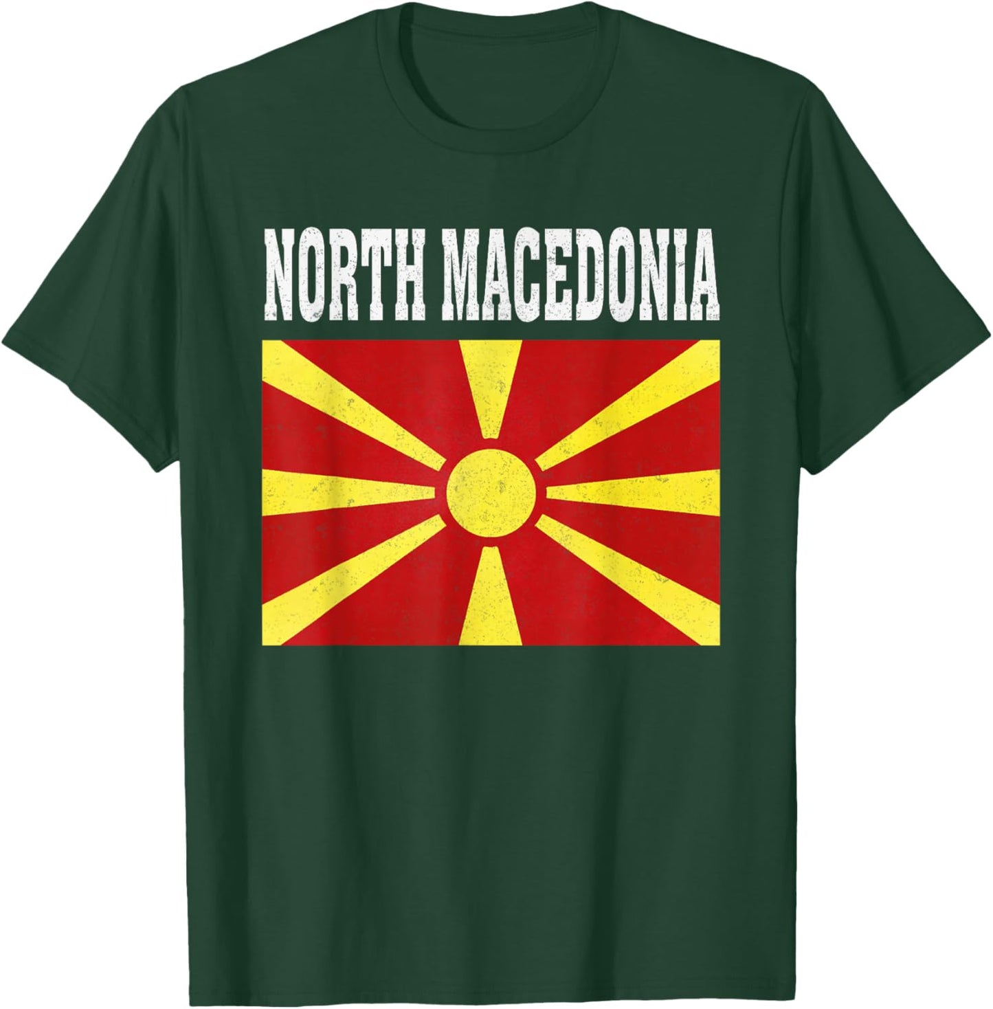 North Macedonia Flag Patriotic National Roots Souvenir T-Shirt - T-Shirt | Forest
