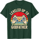 Leveled Up To Godfather Video Gamer Retro T-Shirt - T-Shirt | Forest