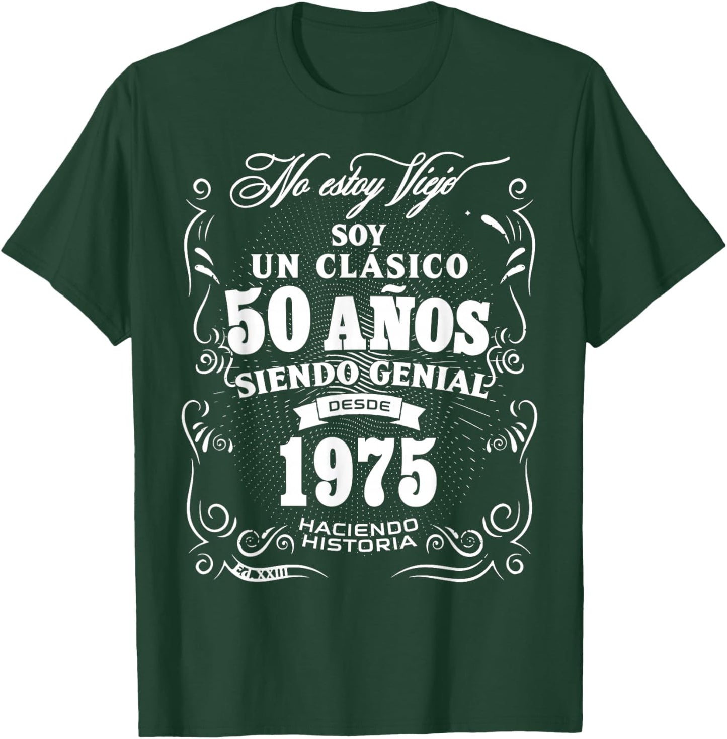 Vintage 50th Birthday Men Funny 1975 50 Birthday Spanish T-Shirt - T-Shirt | Forest