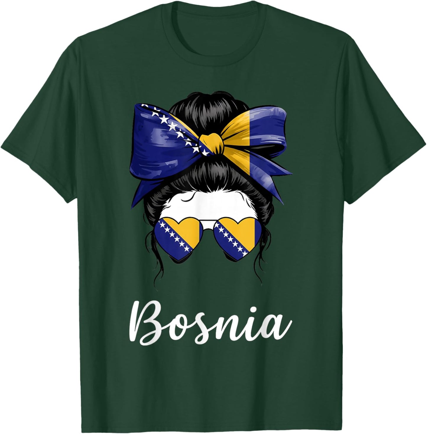 Bosnia and Herzegovina Roots Bosnian Flag T-Shirt - T-Shirt | Forest
