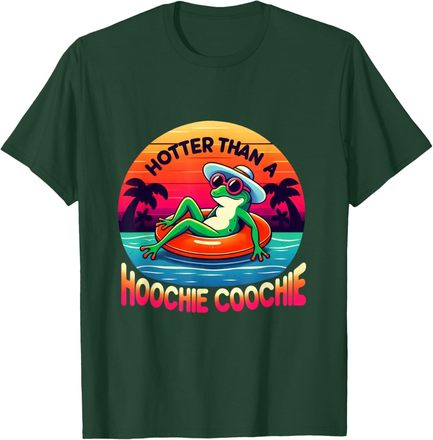 Retro Country Music Fans Hotter Than A Hoochie Coochie Frog T-Shirt - T-Shirt | Forest