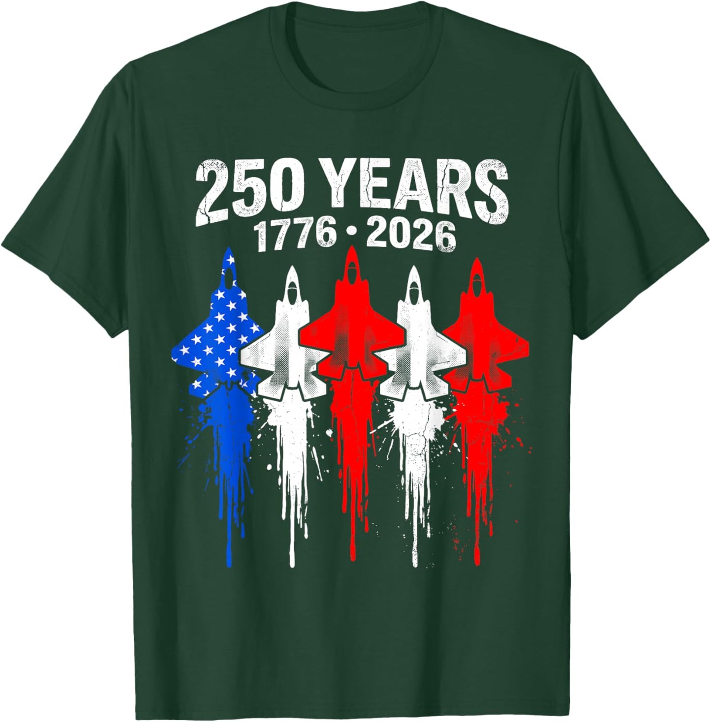 USA Independence 250th Anniversary 1776 2026 Patriotic Eagle T-Shirt - T-Shirt | Forest