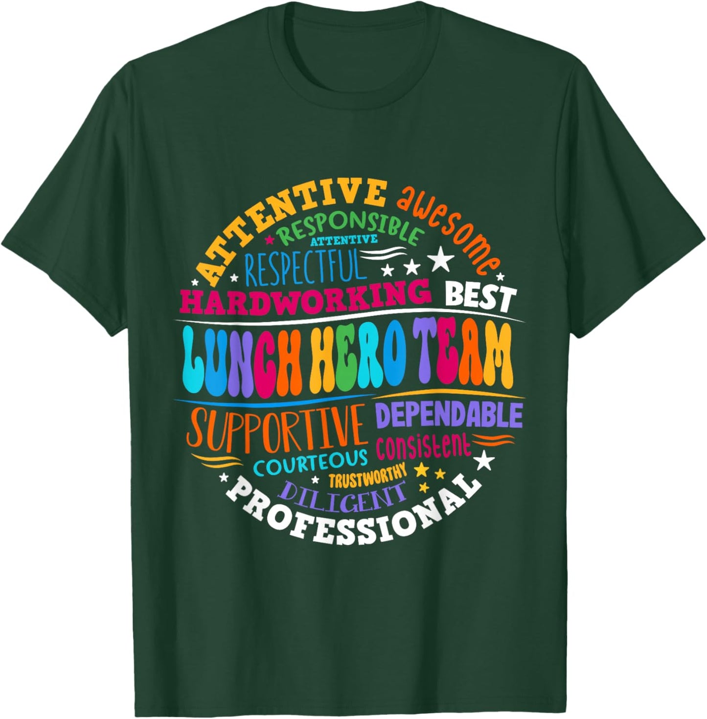 Lunch Hero Team Funny School Cafeteria Workers Lady T-Shirt - T-Shirt | Forest