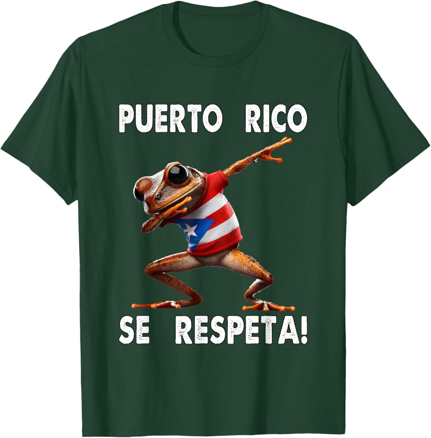Puerto Rico Se Respeta Coqui Dab PR Flag Boricua T-Shirt - T-Shirt | Forest