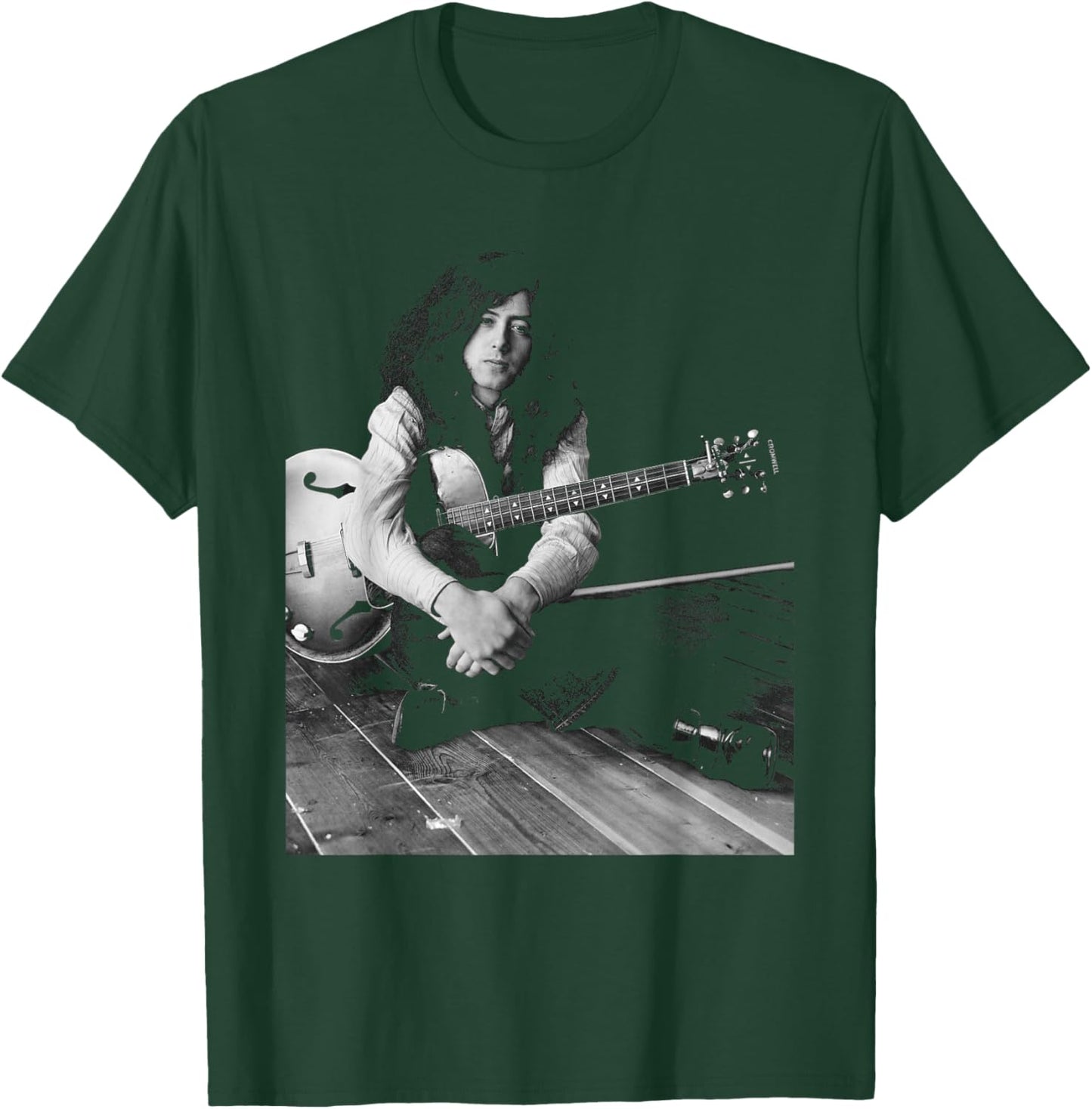 LED Zeppelin Guitarist Jimmy Page in 1970 T-Shirt - T-Shirt | Forest