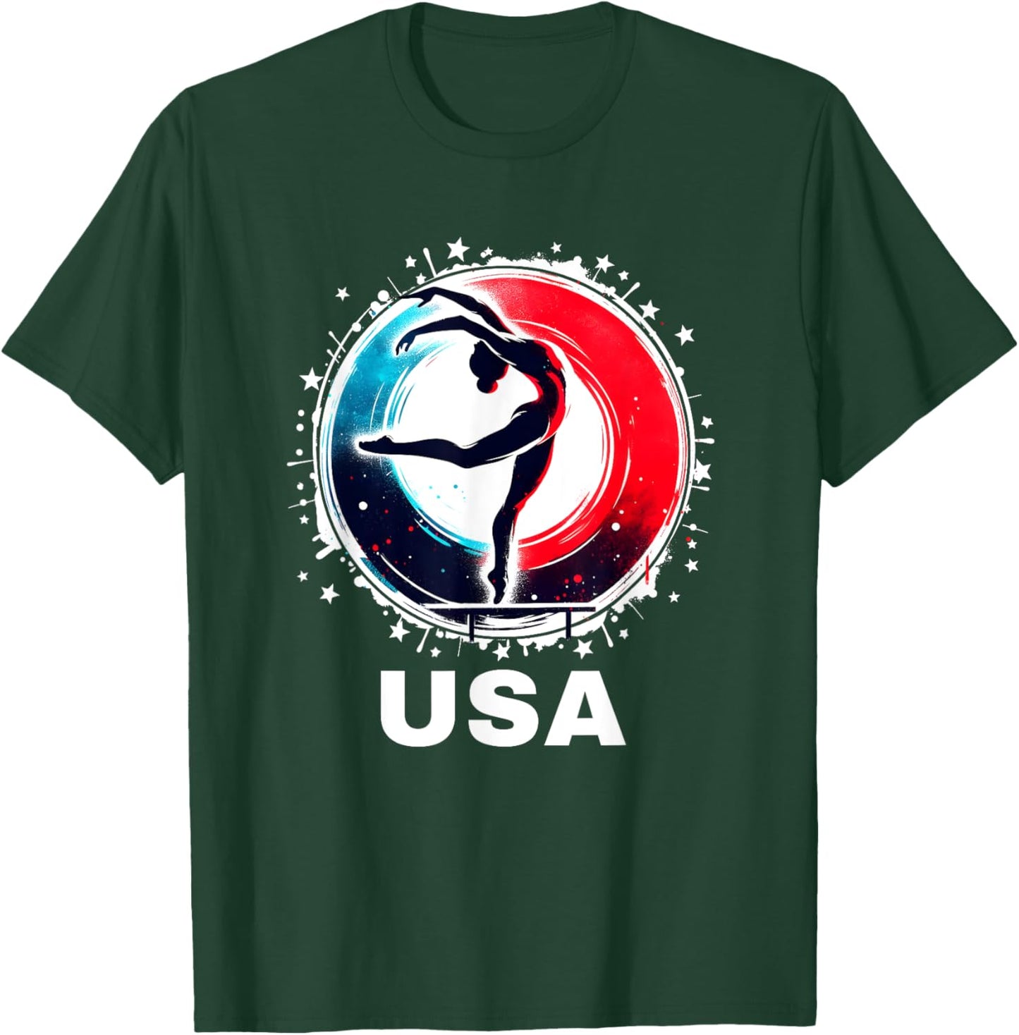 Gymnastics Apparel United States American Gymnastics Team T-Shirt - T-Shirt | Forest
