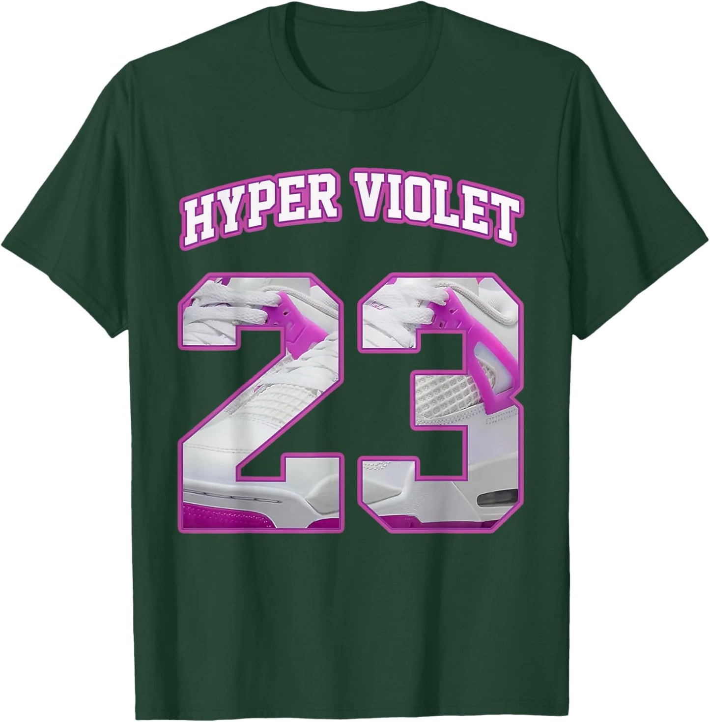 Number 23 Hyper Violet 4s Loser Lover Matching Retro T-Shirt - T-Shirt | Forest