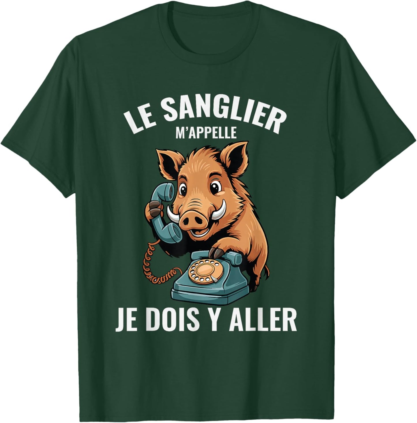 Funny Boar Man for Hunter Call Phone T-Shirt - T-Shirt | Forest