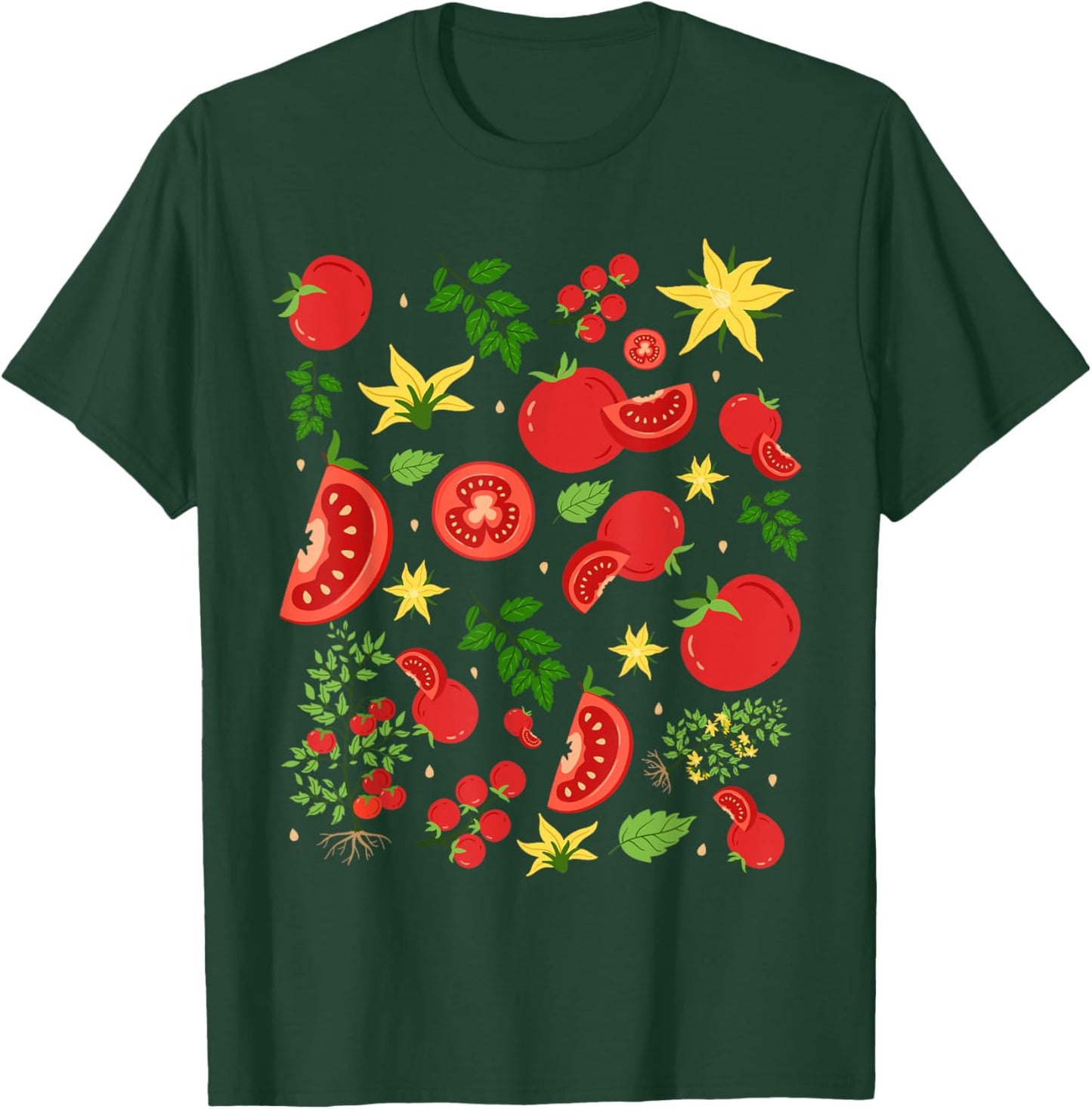 Funny Tomato Pun Hand Draw Tomatoes Watercolor Summer Foodie T-Shirt - T-Shirt | Forest