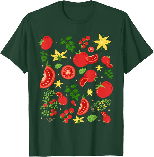 Funny Tomato Pun Hand Draw Tomatoes Watercolor Summer Foodie T-Shirt - T-Shirt | Forest