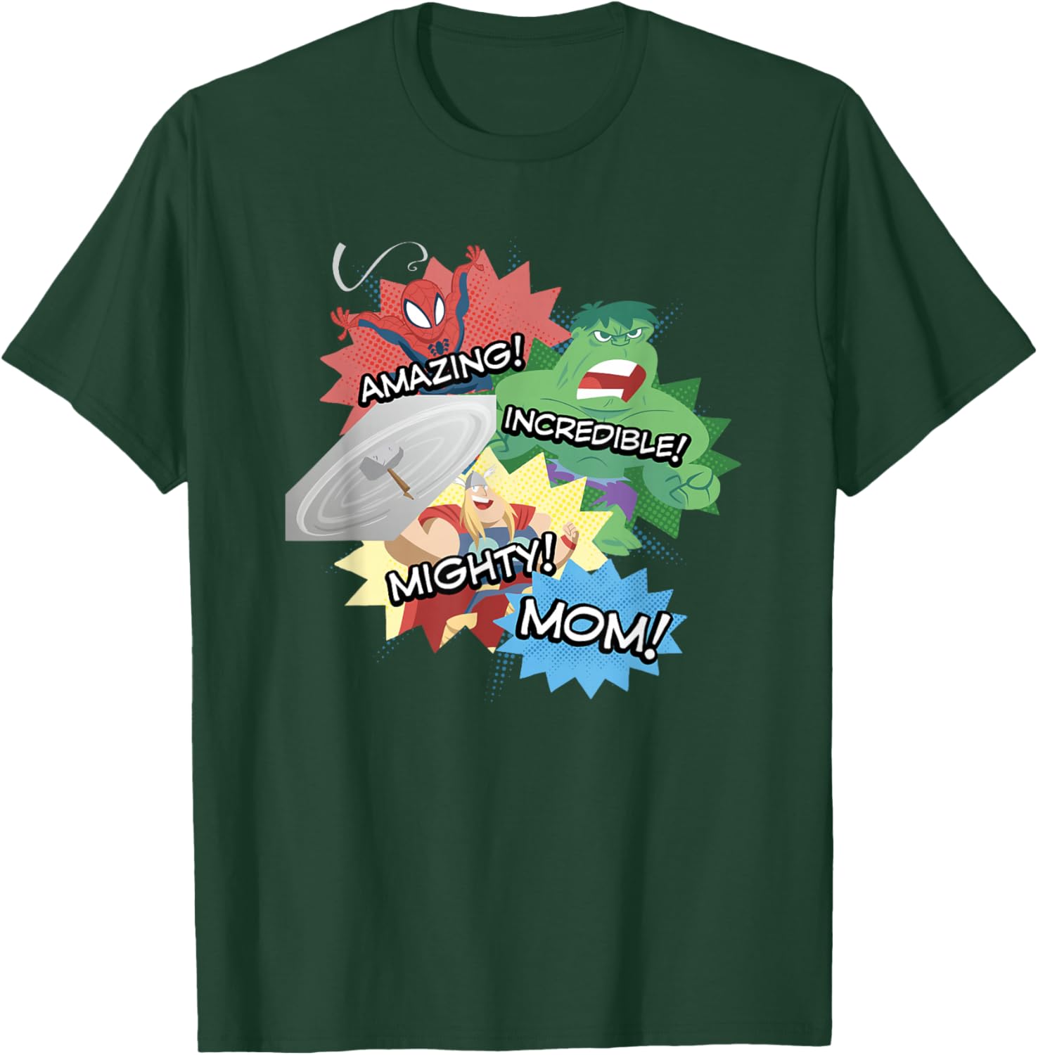 Marvel Comics Avengers Mother's Day Amazing Incredible Mom T-Shirt - T-Shirt | Forest
