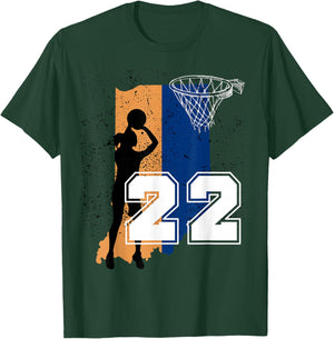 Basketball No 22 Women Basketball Jersey T-Shirt - T-Shirt | Forest