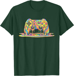 Colorful Melting Video Game Controller Gamer Drip Boys Kids T-Shirt - T-Shirt | Forest
