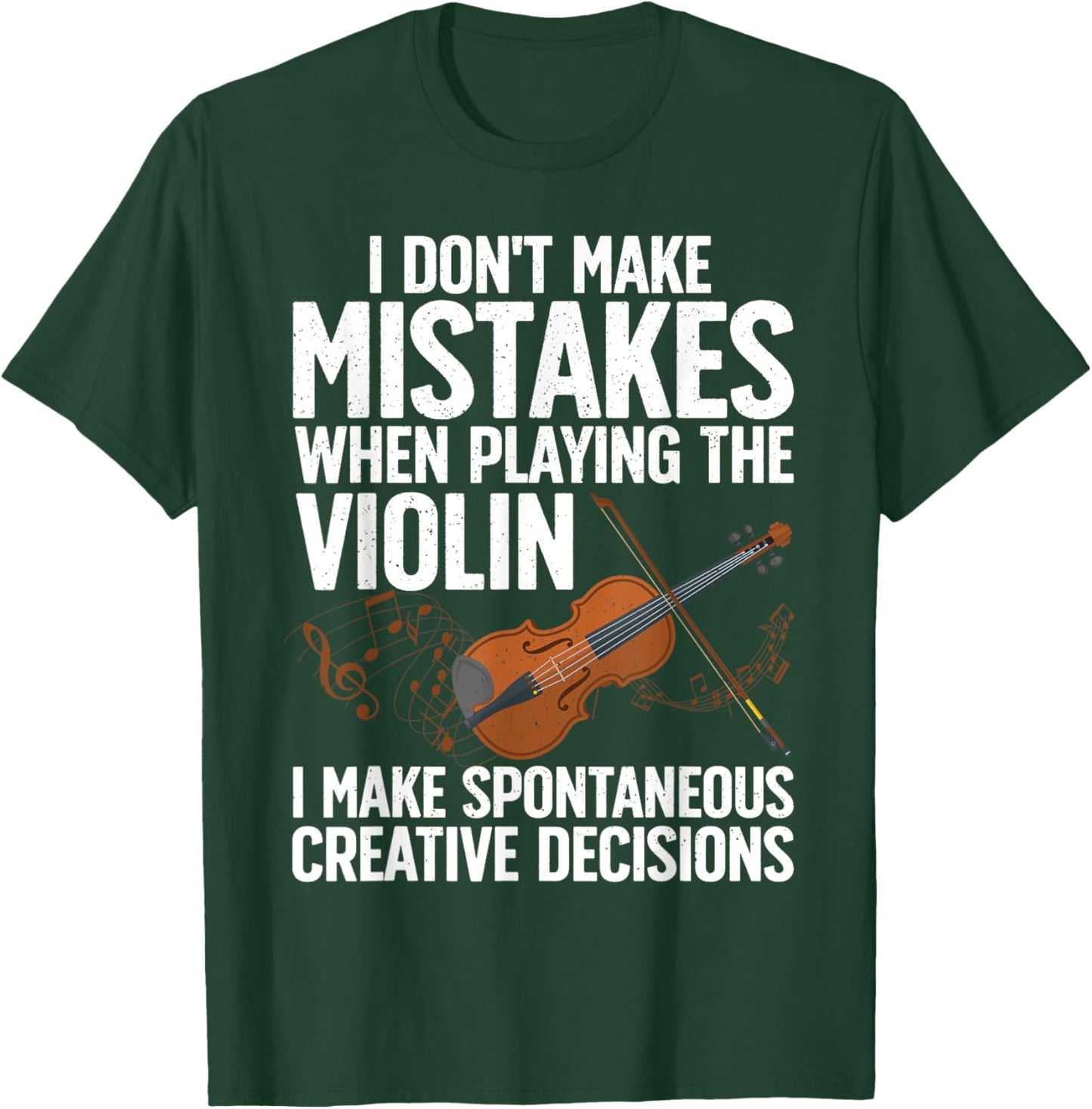 Funny Violin Design Women Orchestra Violin Player T-Shirt - T-Shirt | Forest