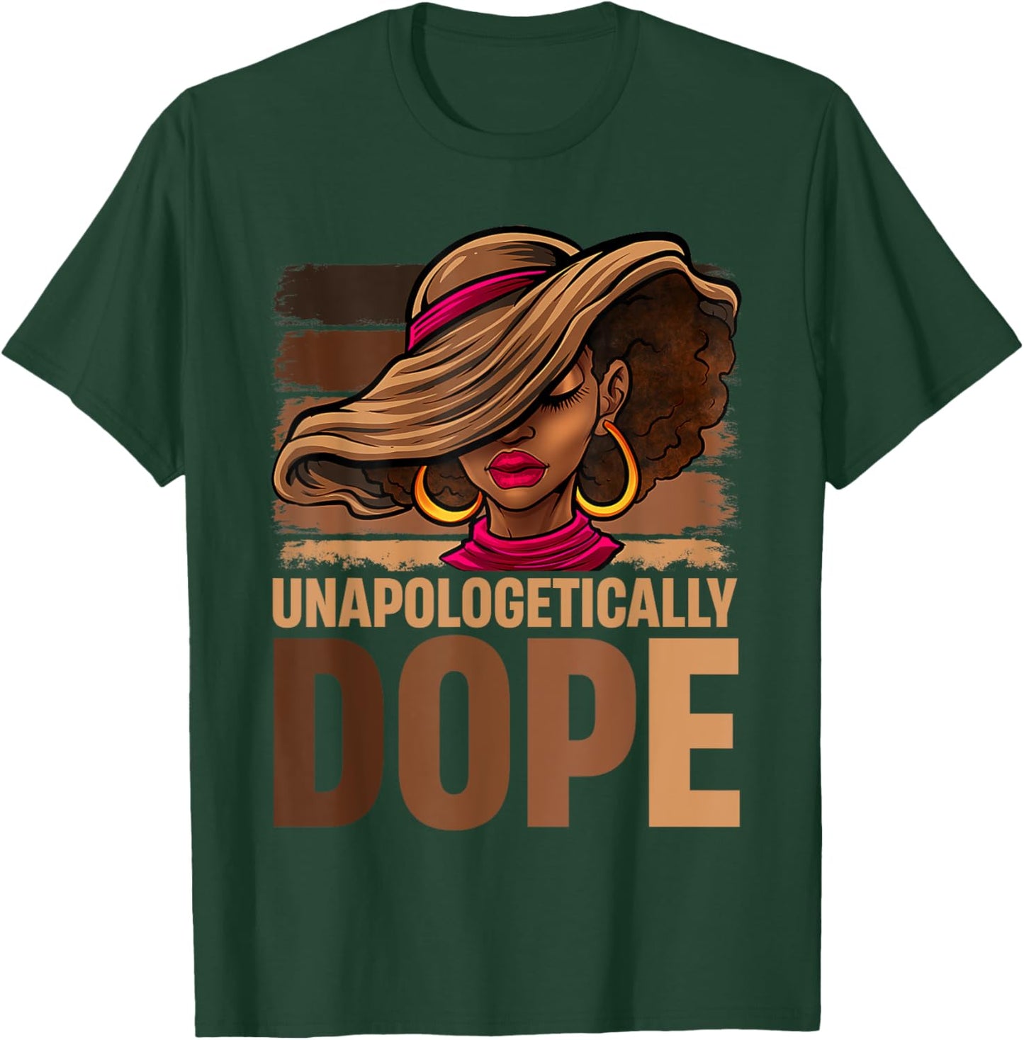Melanin Afro Queen Unapologetically Dope Black History Month T-Shirt - T-Shirt | Forest