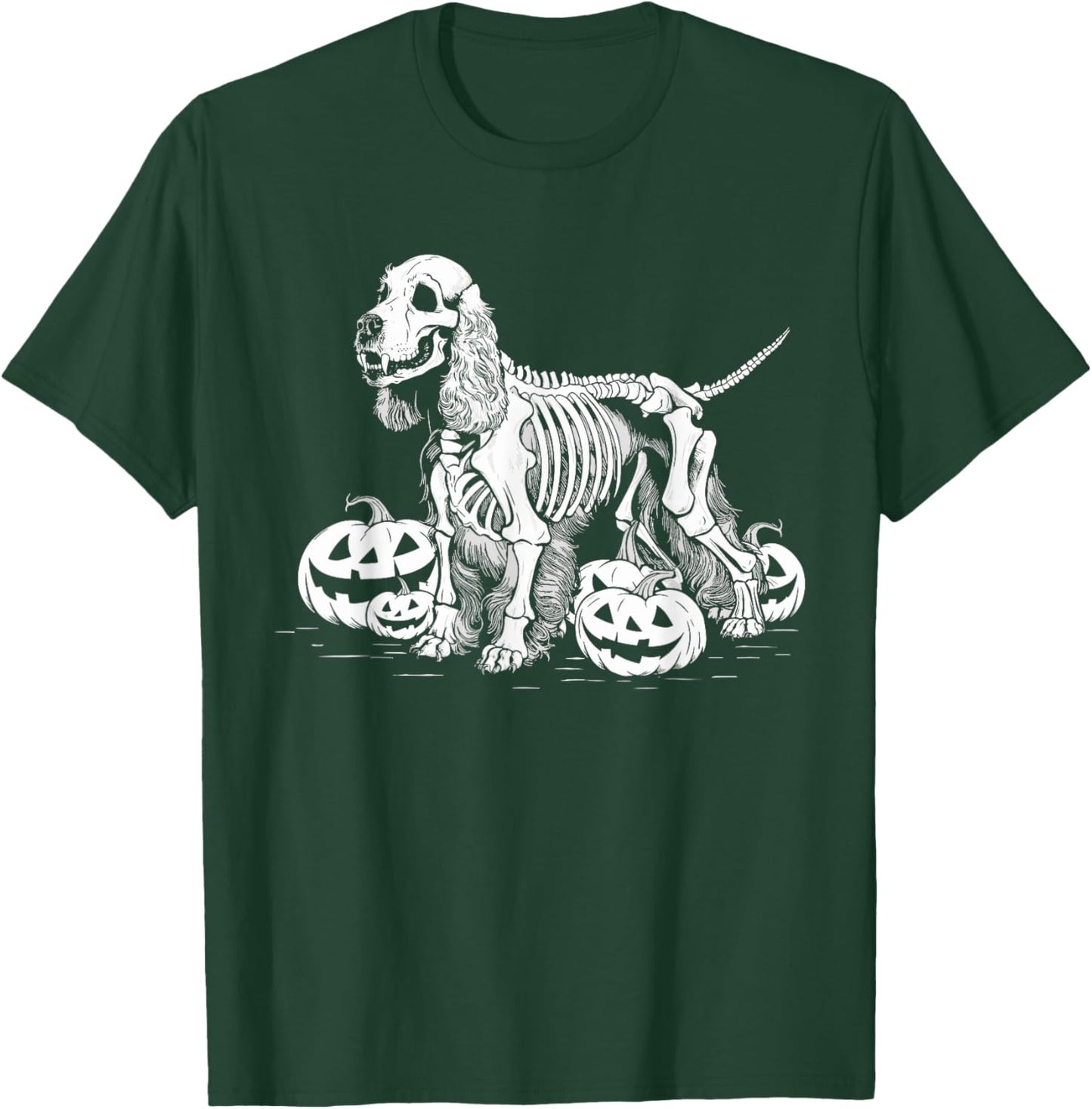 Cocker Spaniel Skeleton Birthday Halloween Kids T-Shirt - T-Shirt | Forest