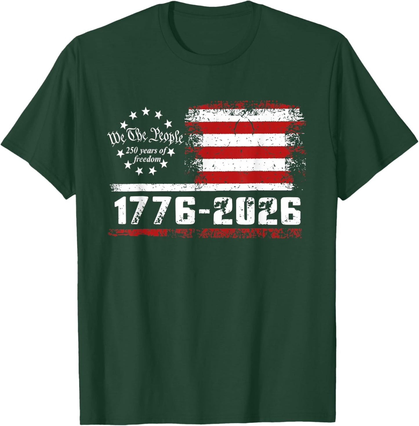 250 Anniversary USA 250th American Flag Patriotic 250 Years T-Shirt - T-Shirt | Forest