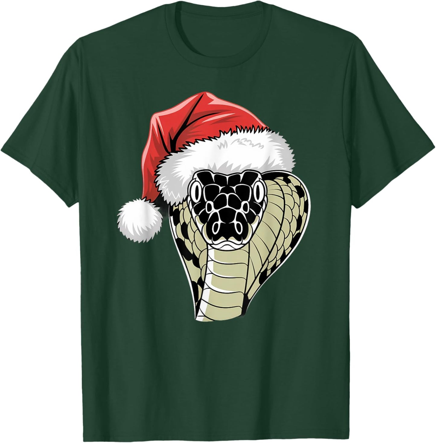 Joyful Snake Santa on Snake Christmas T-Shirt - T-Shirt | Forest