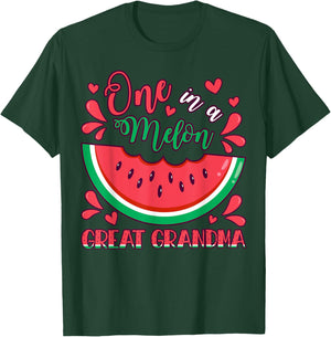 One in a Melon Great Grandma Birthday Party Matching Family T-Shirt - T-Shirt | Forest