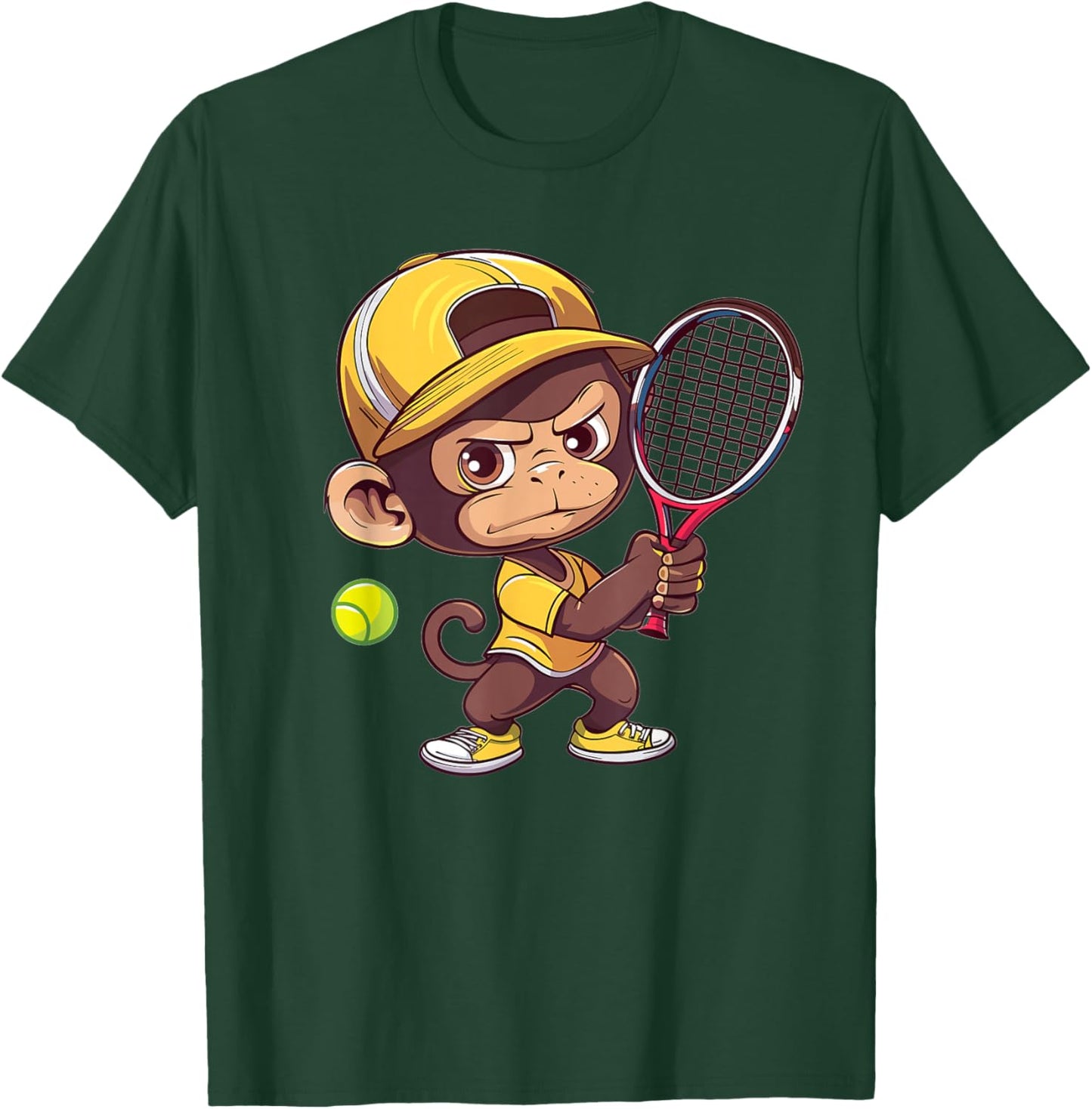 Cute Monkey Tennis T-Shirt - T-Shirt | Forest