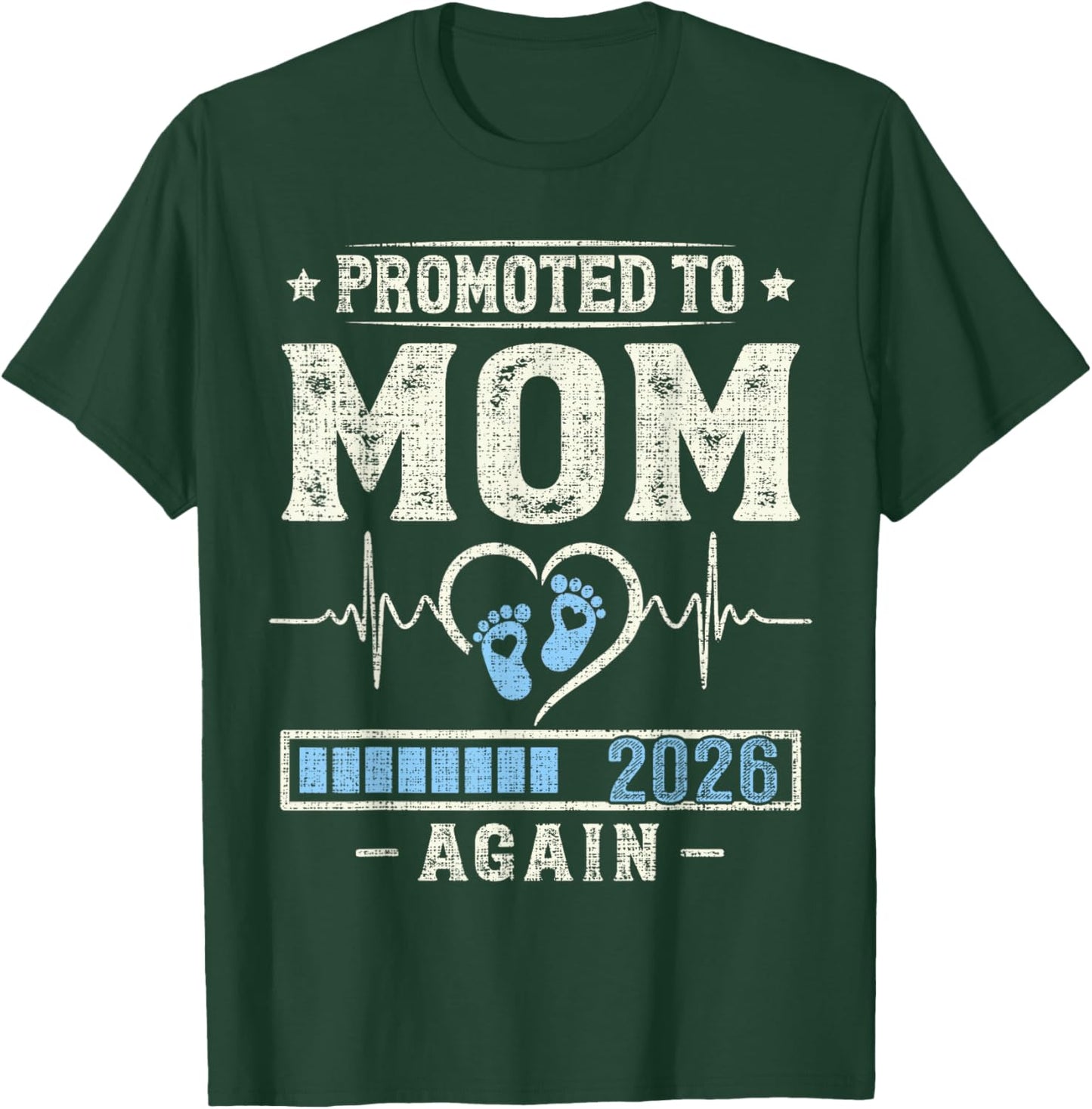 Promoted to Mom Again 2026 Pregnancy Expecting Baby Mother T-Shirt - T-Shirt | Forest