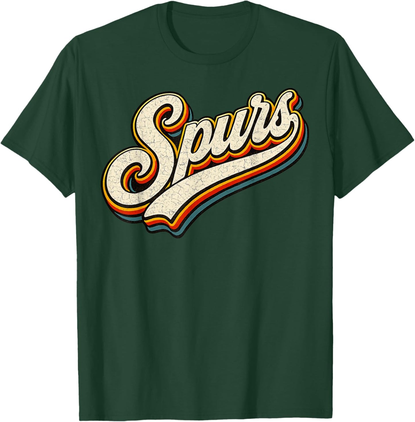 Vintage Spurs Retro Season Game Funny Women Kids T-Shirt - T-Shirt | Forest