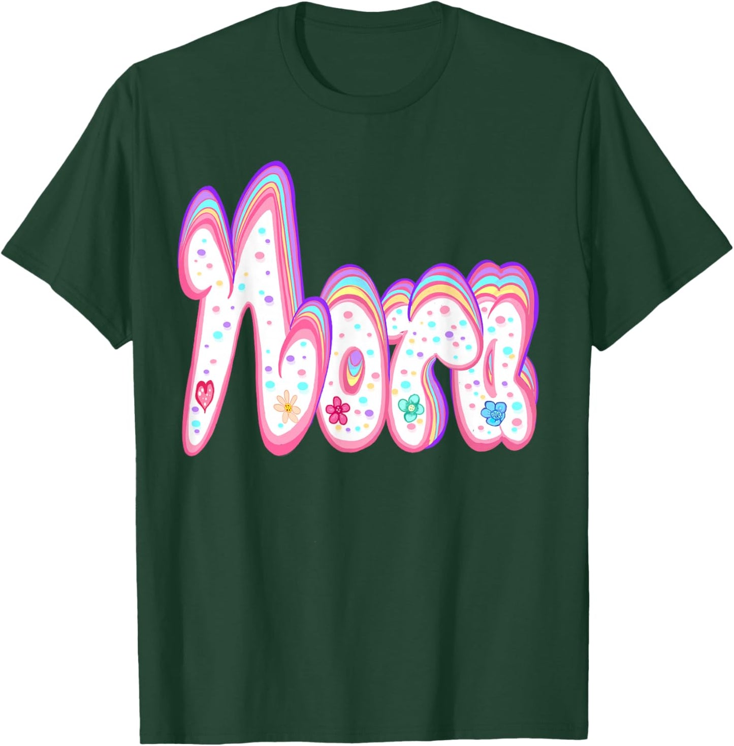 Nora Name Custom Personalized Gift Girls and Women T-Shirt - T-Shirt | Forest